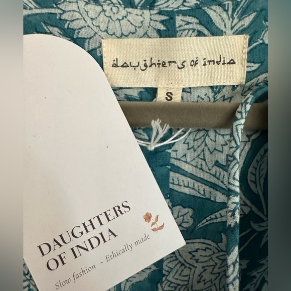 Daughters of India Kyra Midi Dress. Ocean Blue. S. NWT. - Picture 12 of 12